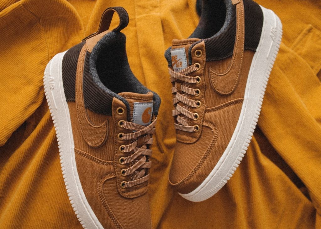 brązowe nike air force 1